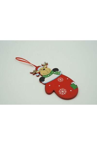 Bibilel Reindeer in Mitten Christmas Tree Ornament, Bibilel, Red, Wood, 14 cm