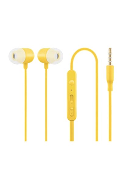 Bibilel Căști intraauriculare, conector jack de 3,5 mm, calitate premium, galbene