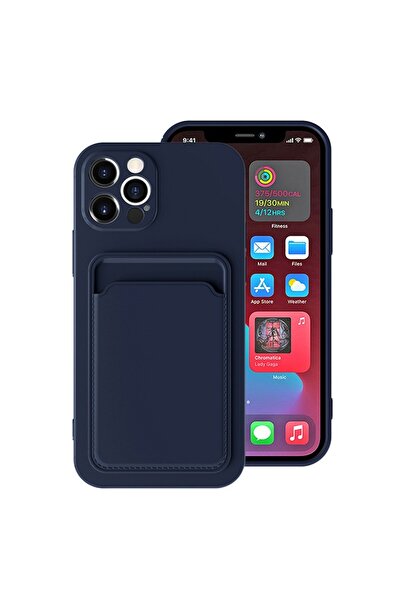 Apple (compatible) Flippy Protective Case with Card Holder Compatible with Apple iPhone 13 Dark Blue