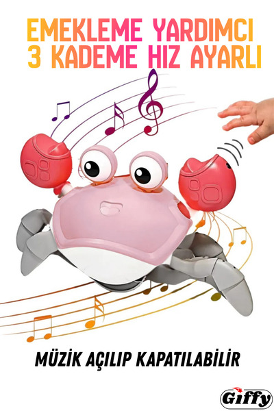 giffy Oyuncak Emeklemeye Yardımcı 3 Kademeli Hız Kapatıp Açılabilen Müzikli S...