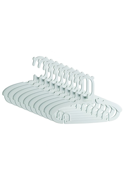 Flippy Set of 10 Children's Hangers, Flippy, Suitable for Drying and Storing Baby Clothes, 2