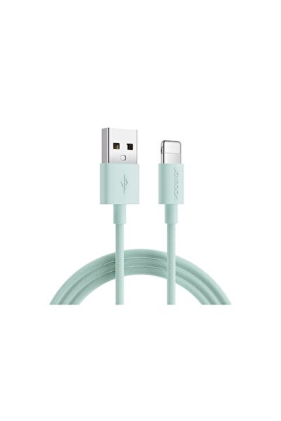 Joyroom USB-Lightning Cable, 2.4A, Fast Charge, Data Transfer, 1M, Reinforced, Mint Green
