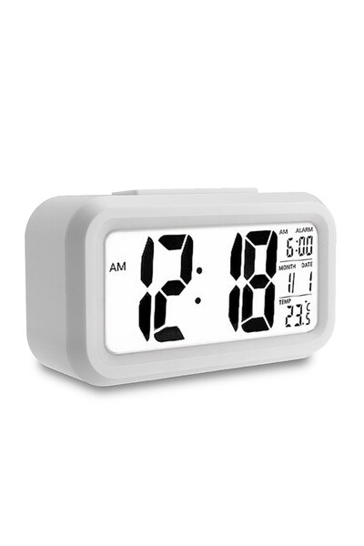 Bibilel Smart Light Clock with Digital Display, Time, Date, Temperature, Loud Alarm, Ambient Light Sensor