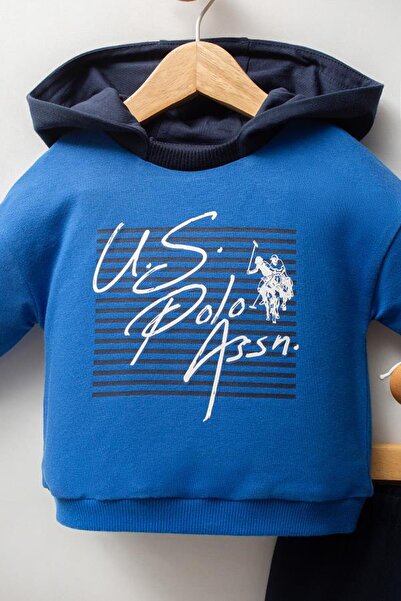 U.S. Polo Assn. Kids طقم أطفال للأولاد من يو.إس. بولو أسن USB2580 مكون من قطعتين