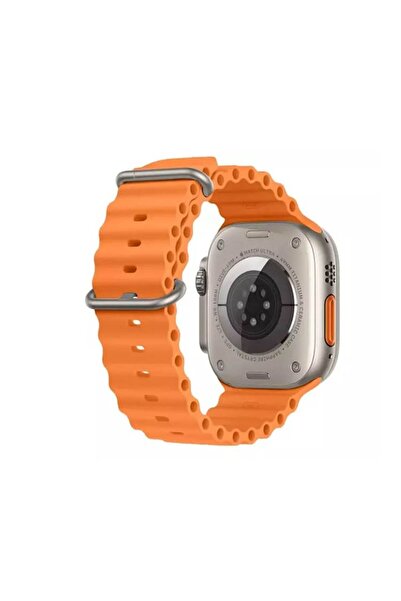 Bibilel Curea din silicon pentru Apple Watch 1 - 8 - SE, 38 - 41 mm, Breathe In, portocaliu