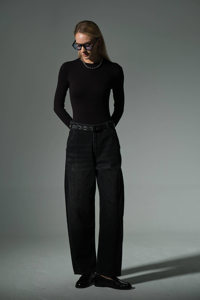 Maule Φαρδιά εφαρμογή, εξαιρετικά ψηλόμεσο, φαρδύ τζιν παντελόνι με φαρδιά εφαρμογή, φαρδύ γυναικείο παντελόνι @Cuneo Balloon