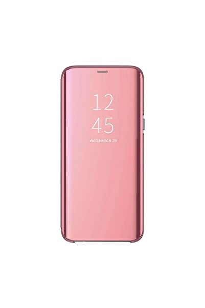 SOHO Husa book cover Clear View compatibila cu Samsung Galaxy S9 Plus, Rose