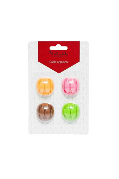 Bibilel Set de 4 cleme autoadezive cu câte 3 sloturi fiecare pentru organizar...