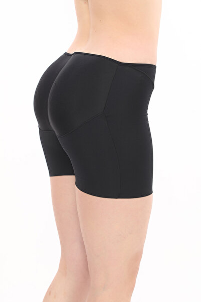 SAUNA SUIT Butt Supporting and Plump Showing Corset Shorts, Black Shorts Corset with Pop up Hip Support