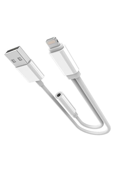 Bibilel Adaptor compatibil iPhone la Jack 3.5 mm si USB-A, splitter, Alb, ATX...