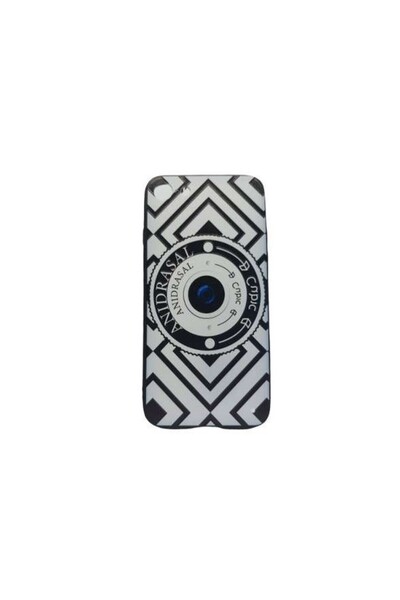 Apple iPhone X/XS Multicolor Camera Photo Design Case with Popsocket included