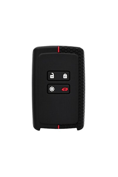 Bibilel Husă cheie auto compatibilă cu Renault Kadjar, Koleos, Zoe — neagră c...