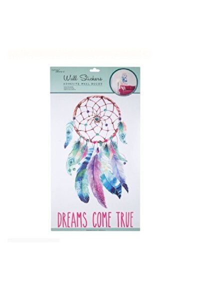 Bibilel Autocolant de perete Dreamcatcher, 50 x 32 cm, Multicolor, JMB-BBL2889