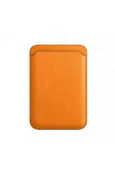 Bibilel Δερμάτινη θήκη MagSafe για iPhone 12, 12 Pro και 12 Pro Max, πορτοκαλί