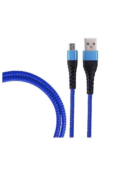 Bibilel Cablu de încărcare/transfer de date USB la USB-C/Type-C, lungime 1 m, ranforsat, albastru, BBL1385