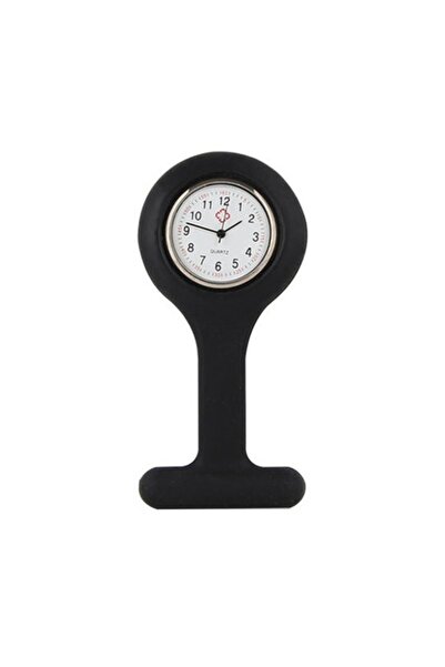 Bibilel Nurse/Doctor Mini Brooch Watch for Tunic, Silicone, Black, BBL788