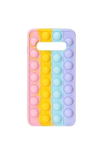 Bibilel Husă de protecție pentru Samsung Galaxy S10, model POP IT, multicoloră