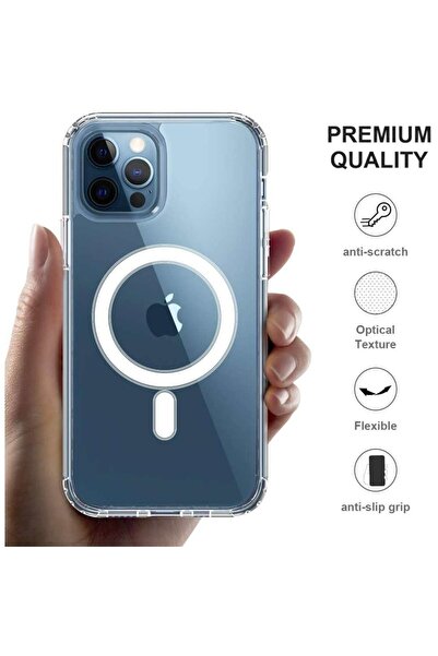 Apple MagSafe Silicone Case for iPhone 14 Pro, Flippy, Transparent