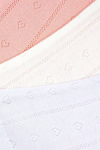 Öts Kız Çocuk Atlet Ribana İnce Askılı Jakarlı Desen (%100 Pamuk)