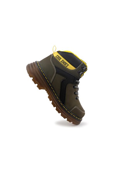 GÜLERSHOES Garantili Orijinal Su Geçirmez Kaymaz Taban Kışlık Sıcak Cırt Bantlı Çocuk Bot 31-32-33-34-35 Numara