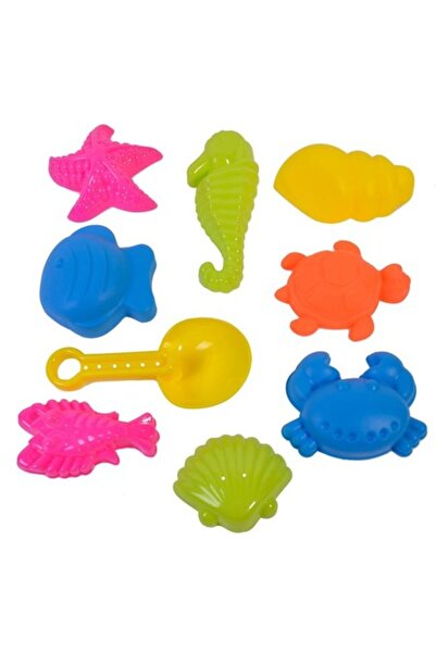 Bibilel Set jucarii pentru nisip Bibilel, cu animale marine si lopatica, 8 pi...