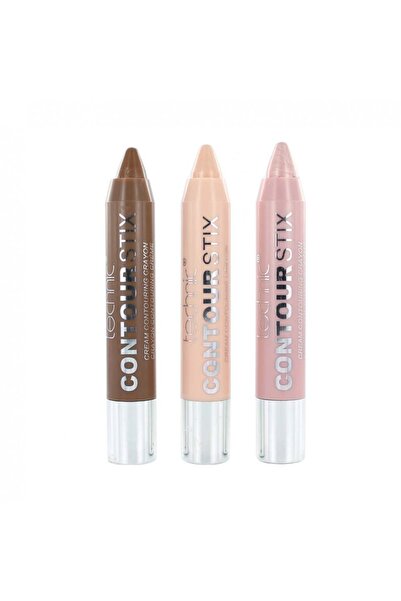 TECHNIC Set of 3 creamy contour and highlighter pencils, Contour Stix