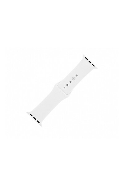 Bibilel Curea din silicon pentru Apple Watch, compatibilă cu 42/44 mm, albă, BBL1745