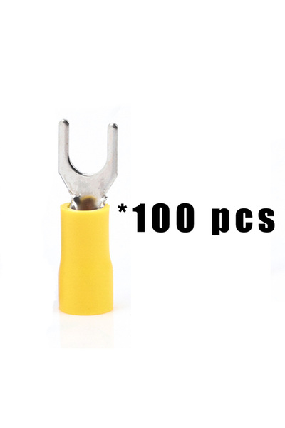 Choice3 100 قطعة/عبوة، طرف سلك زنبركي من نوع الشوكة، مقاس AWG16-14، SV2-4، 1....