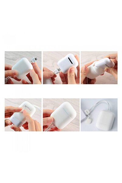 Remax Case for AirPods 1/2 Remax, Silica Gel Protector, Lightning Cable, White