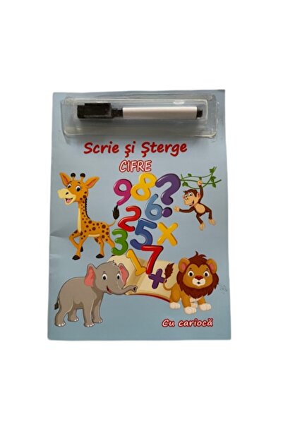 Bibilel Carte ilustrata cu exercitii pentru copii, Scrie si Sterge - Cifre, c...
