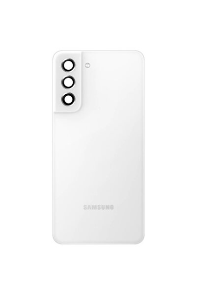Samsung Capac Baterie Galaxy S21 5G G991, cu Geam Camera Spate, Alb, Swap