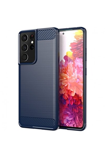 SOHO Carcasă compatibilă pentru Samsung S21 Ultra — Silicon cu fibră de carbo...