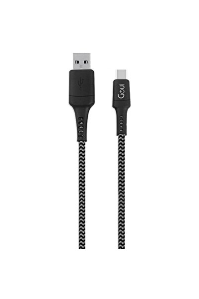 GOUİ Cablu de date și încărcare USB-A la microUSB, rezistent, 18W, 1,5m, gri