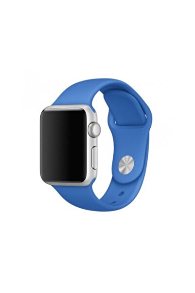 Bibilel Curea din silicon pentru Apple Watch, compatibilă cu mărimea 42/44 mm, albastru regal