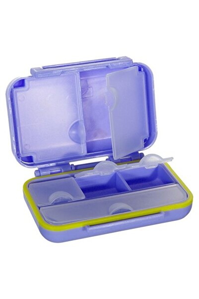 SOHO Organizator compartimentat pentru medicamente, 10 x 7 cm, violet