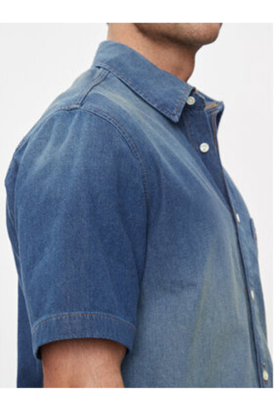 WRANGLER Ανδρικό τζιν πουκάμισο 112350183 Μπλε