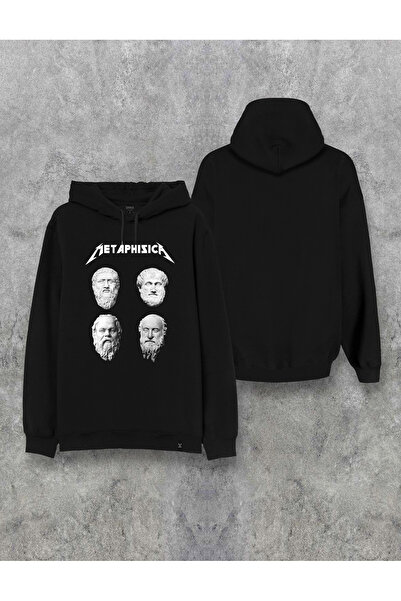 MODA Metallica Music Group cu imprimeu Hanorac negru cu glugă Swea tricou Han...