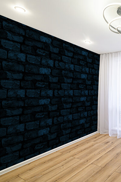 dreamwall Mavi Tuğla Blue Brick Güç Spor Salonu & Fitness Tek Parça Tekstil P...
