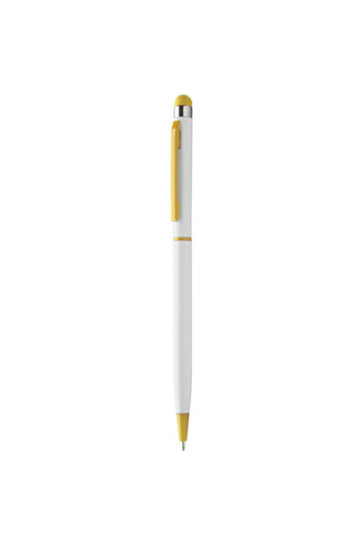 Bibilel Stylus Pen for Tablet, Phone or Laptop Touchscreen, with Pen Tip, White and Yellow, ELV-BBL7468