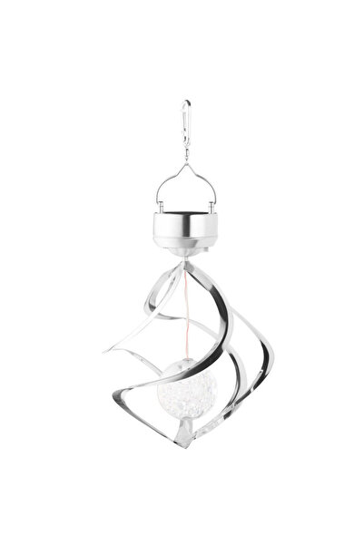 Flippy Lampa solara LED RGB spirala pentru gradina/terasa Flippy, se roteste de la vant, 35 x 5.5 cm, rezis