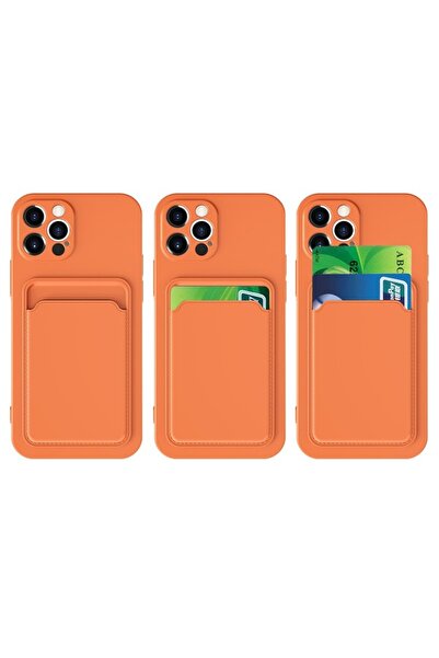 Flippy protective case with card holder compatible with Apple iPhone 13 Orange
