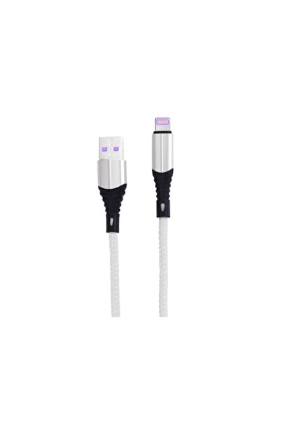 Bibilel USB to Lightning 8 Pin Charging Cable for iPhone, Reinforced, 1m, White