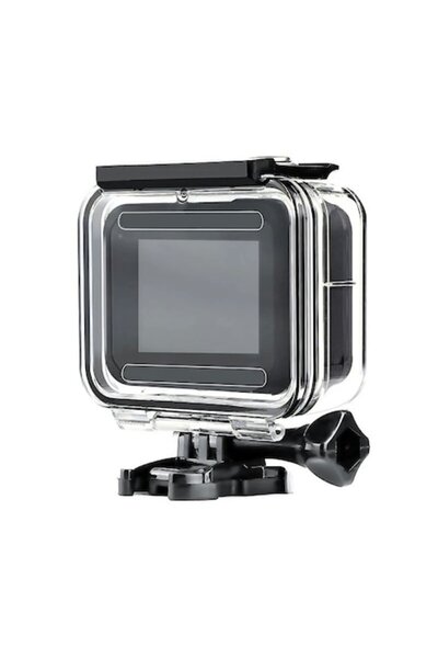 Bibilel Protective case for GoPro Hero 8, waterproof, touch screen, for diving 40 meters, Black/Transparent