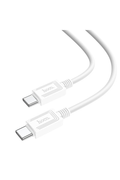 Hoco Καλώδιο φόρτισης και δεδομένων USB-C σε USB-C X73, 60W, 1 μ., Λευκό