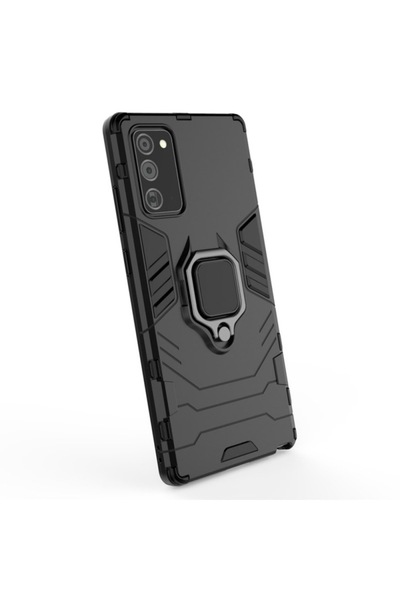 SOHO Defender Case with Magnetic Ring Stand for Huawei Nova Y70 - Black