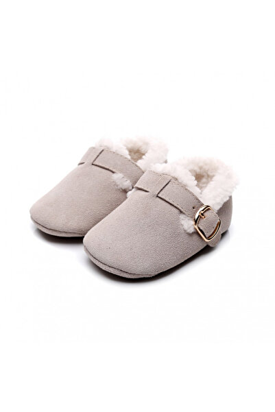 Bebelul Gray fur-lined shoes for girls - Lilly