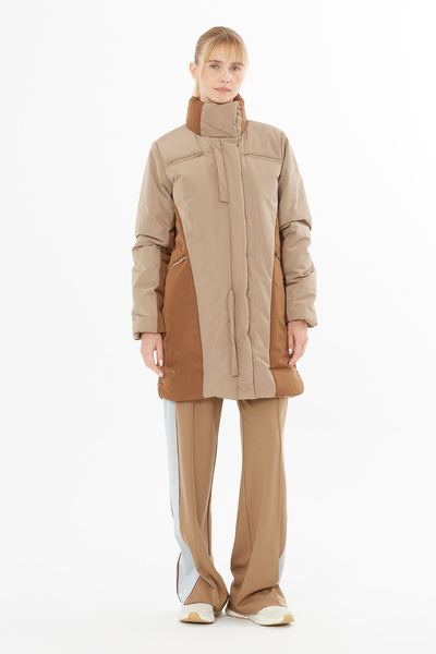 GİZİA Çıt Çıt Detaylı Uzun Mont