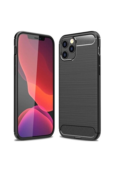 Bibilel Carcasă de protecție Carbon Back pentru iPhone 12/12 Pro, silicon moa...