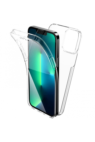 Toolsy Husa de protectie Flippy 360 grade, PC+TPU+Folie policarbonat, pentru Apple iPhone 13 Mini , Transpa