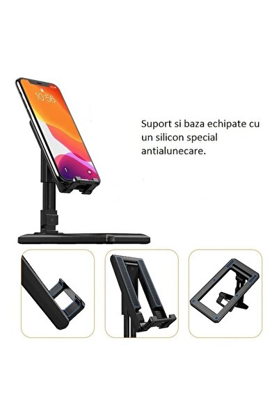 OEM Suport universal pentru telefon sau tabletă cu funcții reglabile, negru